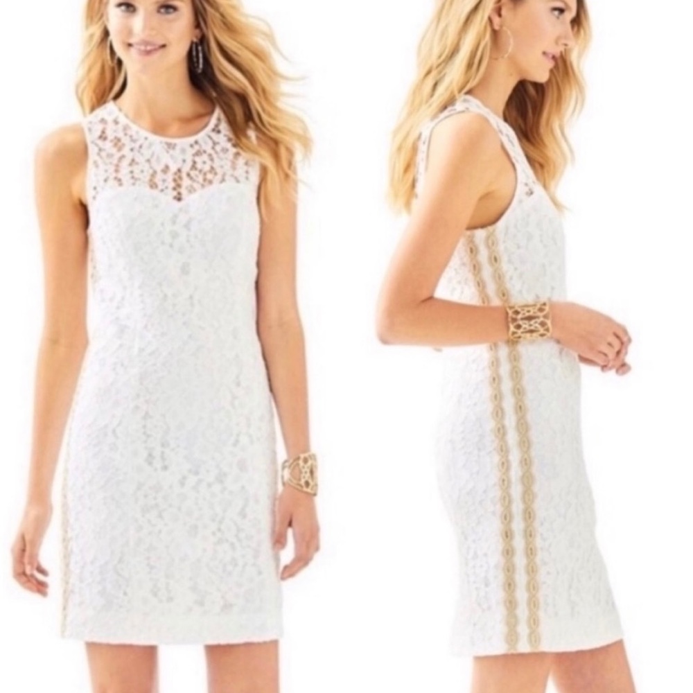 NEW Lilly Pulitzer Mila Shift Size 2 in White